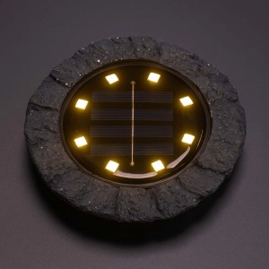 Eko-Light Lampka solarna ROCK 0,1W 3000K 3lm IP44 czarna