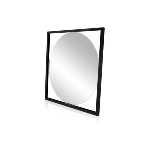 t.b.t. Lustra z okrągłym lustrem w czarnej ramie.