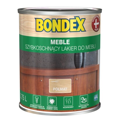 Bondex Lakier do mebli bezbarwny półmat 0,75l