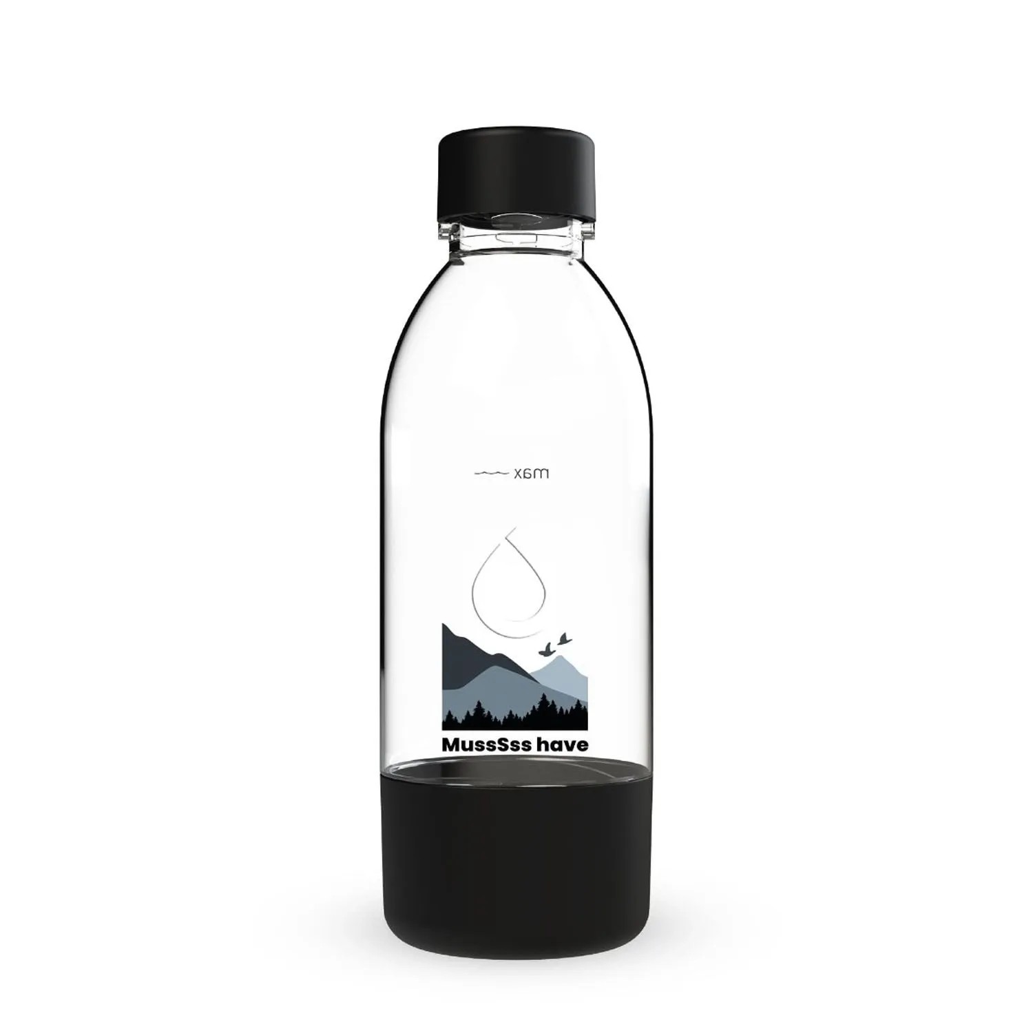 Dafi Butelka do saturatora PushAir Góry czarna - 0,5 l