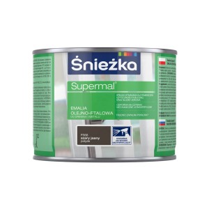 Śnieżka Supermal emalia, jasnoszara, do drewna i metalu.