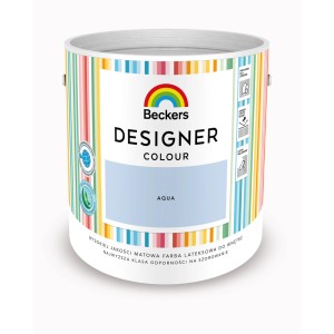 Puszka z farbą Beckers Designer Colour Aqua, wysokiej jakości kolorowa farba do ścian.