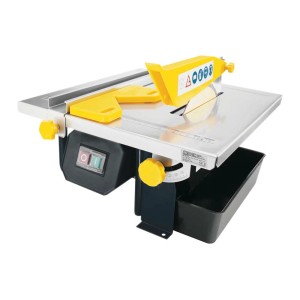 Przecinarka do glazury CMI C-FSM-180/600 z tarczą diamentową i zbiornikiem na chłodziwo.