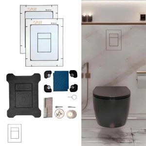 Przycisk WC ukryty czarny Grohe 15x20,5x10