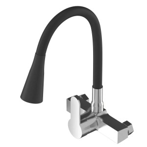 Granitan Bateria kuchenna ścienna Flexo czarna