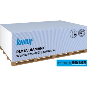 Paleta płyt kartonowo-gipsowych Knauf Diamant.