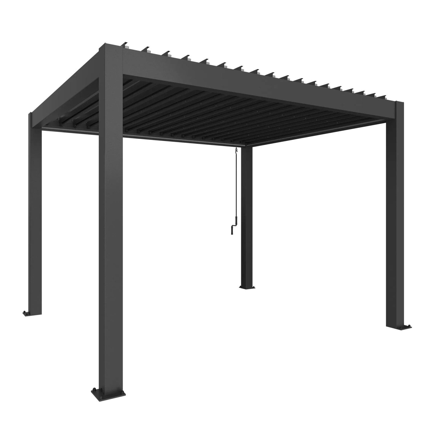 Biohort Pergola 255 cm x 312 cm x 367,5 cm ciemnoszara metaliczna
