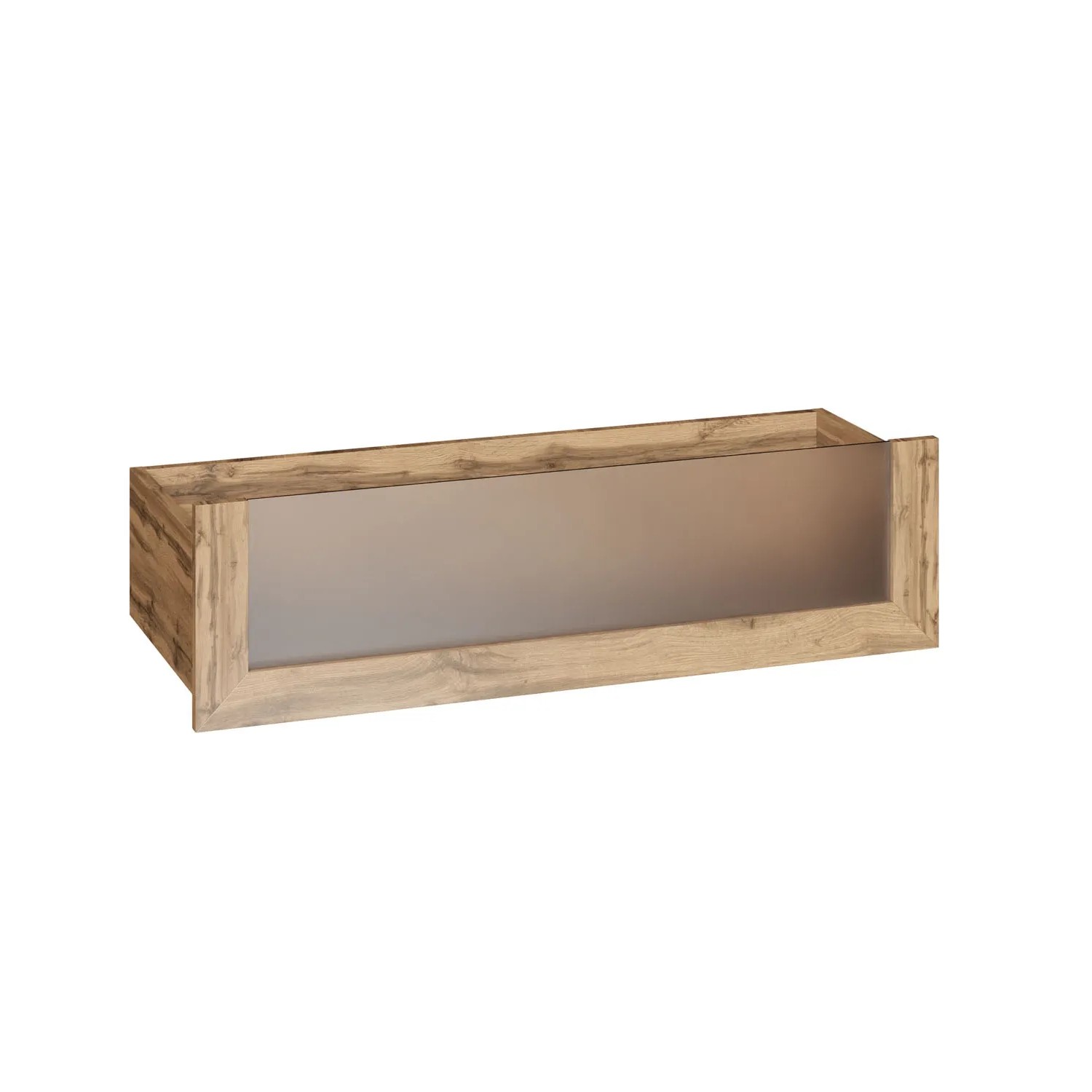 Szuflada Dąb Wotan ze szklanym frontem 100 x 25 cm Garderoby/Szafy Modułowe