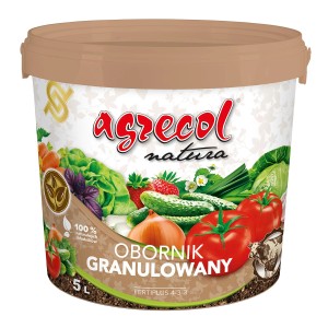 Wiadro nawozu organicznego (granulowanego) do warzyw Agrecol Natura.