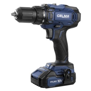 Wiertarko-wkrętarka akumulatorowa Celma, niebiesko-czarna, dla majsterkowiczów i profesjonalistów.