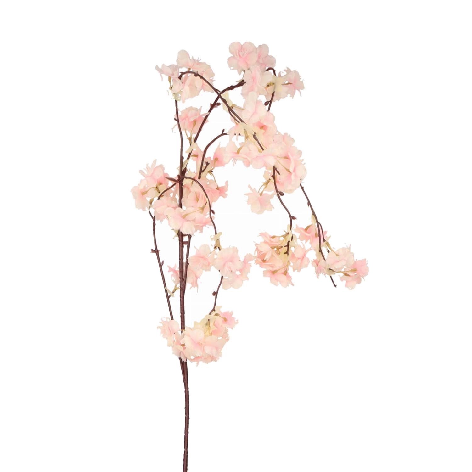 Gałązka kwitnąca różowa sztuczna - 125 cm