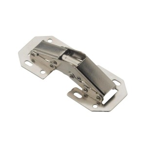 Zbliżenie metalowego zawiasu meblowego t.b.t.