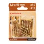Opakowanie żółtych wkrętów do drewna 5x50 mm, 14 sztuk, Torx T25
