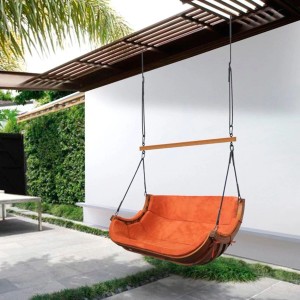 Fotel wiszący ALPHA 2 z belką prostą terracotta