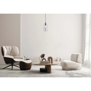 Italux Lampa wisząca Naster 1xE27 25W drewno