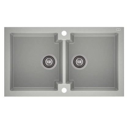 Zlewozmywak Honest 16 2-kom. szary 86x50 cm