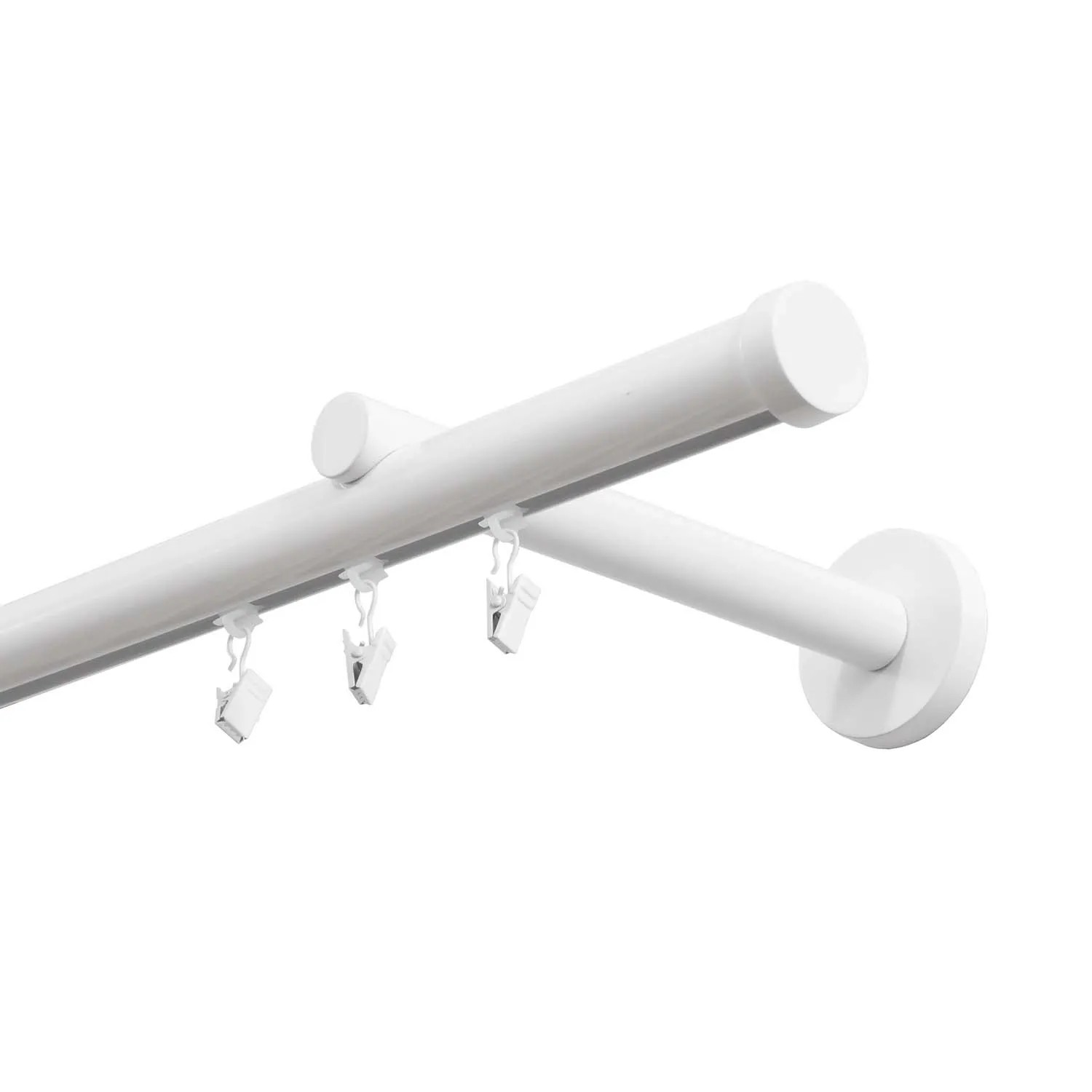 Santim Karnisz szynowy aluminiowy pojedynczy 250 cm fi 20mm biały