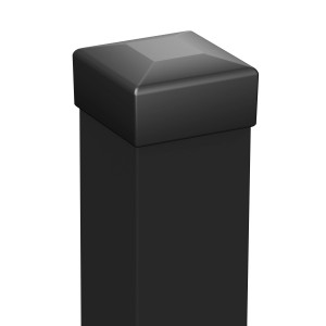 Czarna nakładka na słupek t.b.t. do słupków ogrodzeniowych.