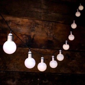 Goldlux Girlanda solarna MILK 10LED 3000K IP44 białe kulki