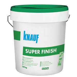 Knauf Super Finish masa szpachlowa w wiadrze, 28 kg, do gładkich ścian.