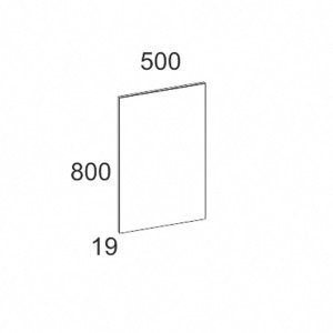 Rysunek techniczny t.b.t. Lustra z wymiarami.