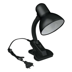DPM Lampka biurkowa z klipsem 1xE27 40W czarna
