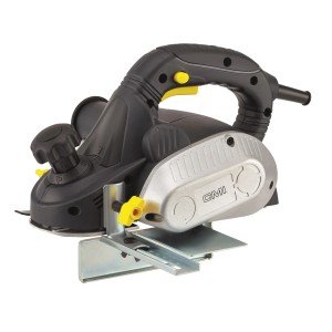 Strug elektryczny CMI, czarno-srebrny, z regulacją głębokości i prowadnicą.