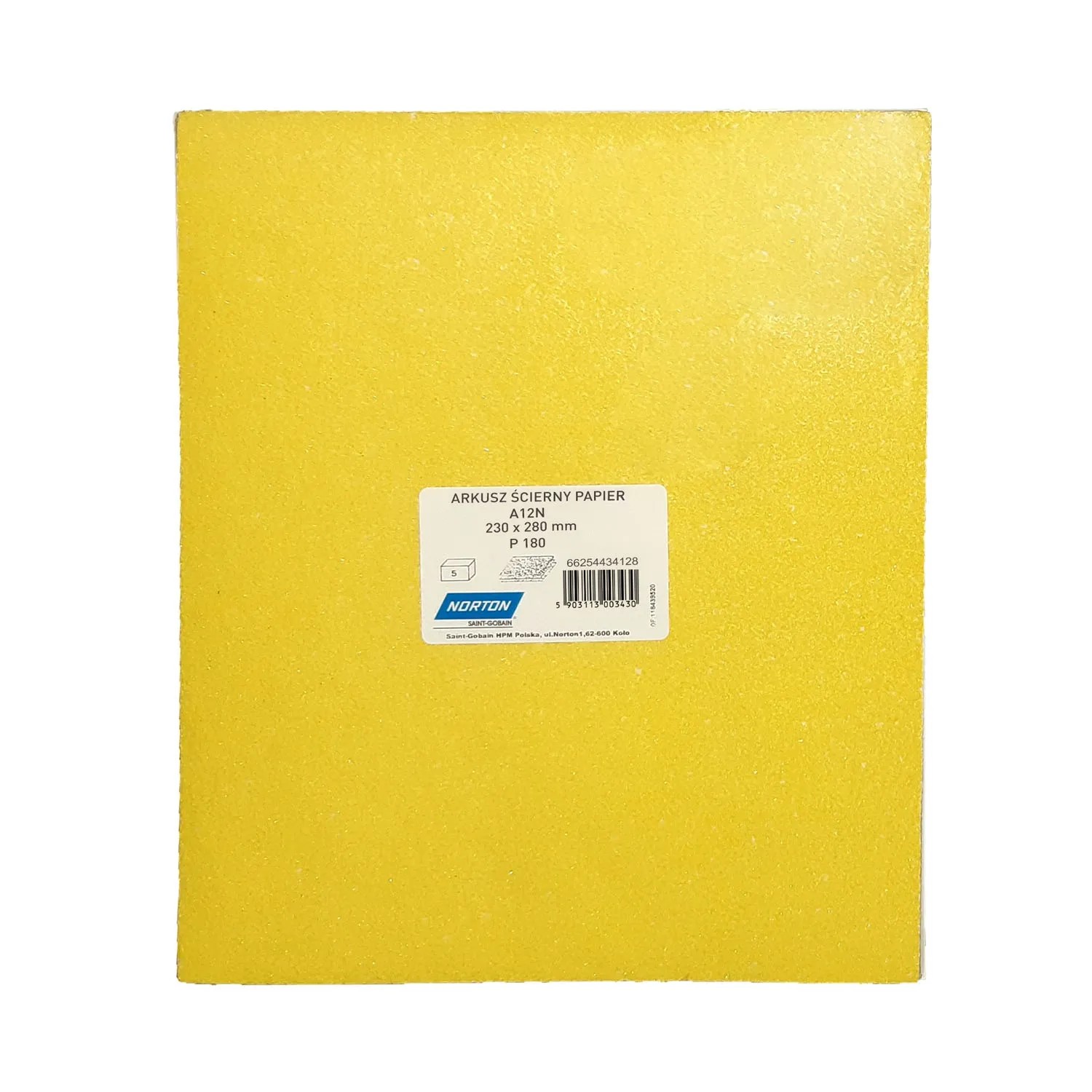 Papier ścierny P180 5 szt. 230 x 280 mm