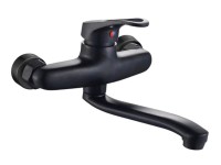 EVG Bateria umywalkowa ścienna Piemont czarna