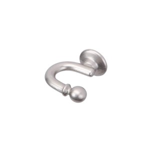 t.b.t. metalowy haczyk do zasłon, w kolorze srebrnym, do mocowania na karniszach.