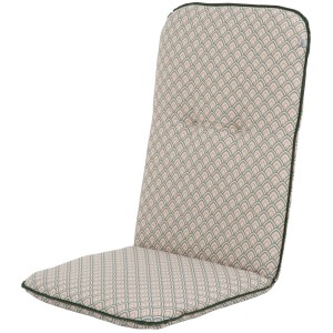 t.b.t. Poduszka na krzesło ogrodowe z wzorem w kolorze beżowym i zielonym.