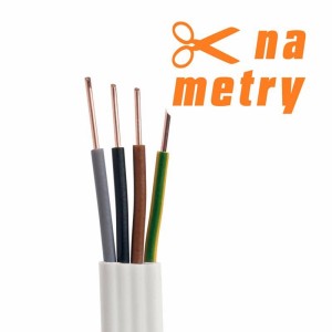 Wielożyłowy kabel w izolacji, sprzedawany na metry.