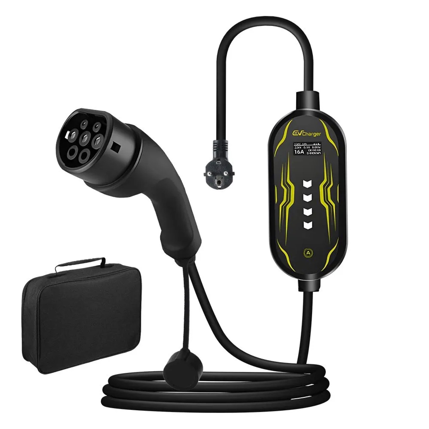 Junsun Ładowarka EV 3.5 kW 5 m Kabel Inteligentna Aplikacja Typ 2 1-fazowy 6-16A Z Woreczkiem