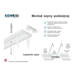 Instrukcja montażu karnisza t.b.t., krok po kroku.