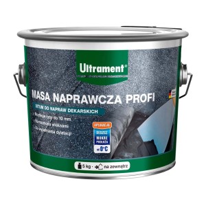 Wiadro masy bitumicznej Ultrament do napraw dachów, 5 kg.