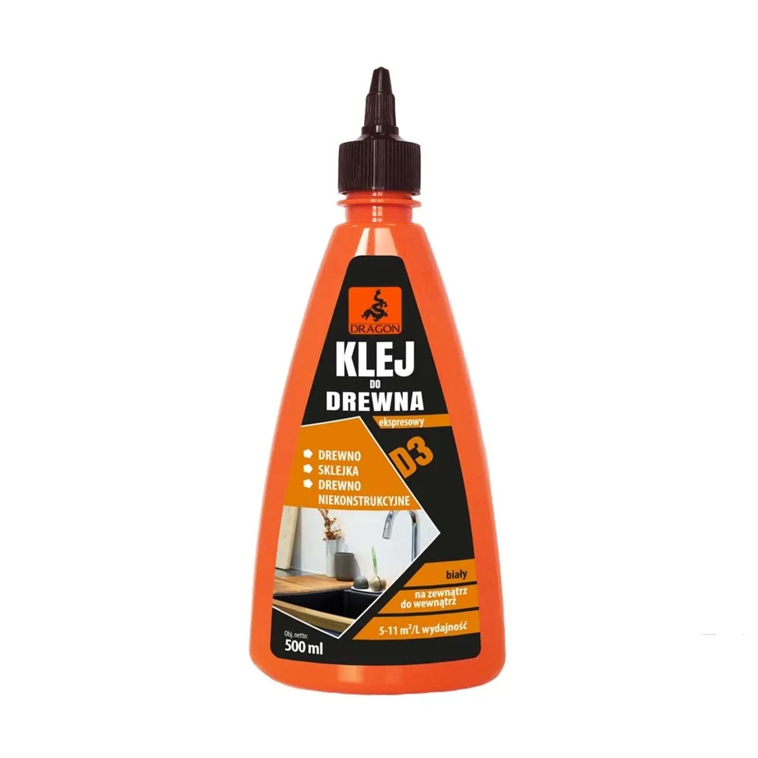 Dragon Klej ekspresowy D3 do drewna 500 ml