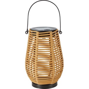 Latarenka solarna LED JESOLO IP44 śr. 10 cm naturalny kolor rattanu