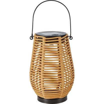 Latarenka solarna LED JESOLO IP44 śr. 10 cm naturalny kolor rattanu