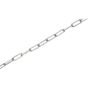 Łańcuch ze stali okrągłej, ocynkowany, ogniwa długie, 3 mm, na metry.