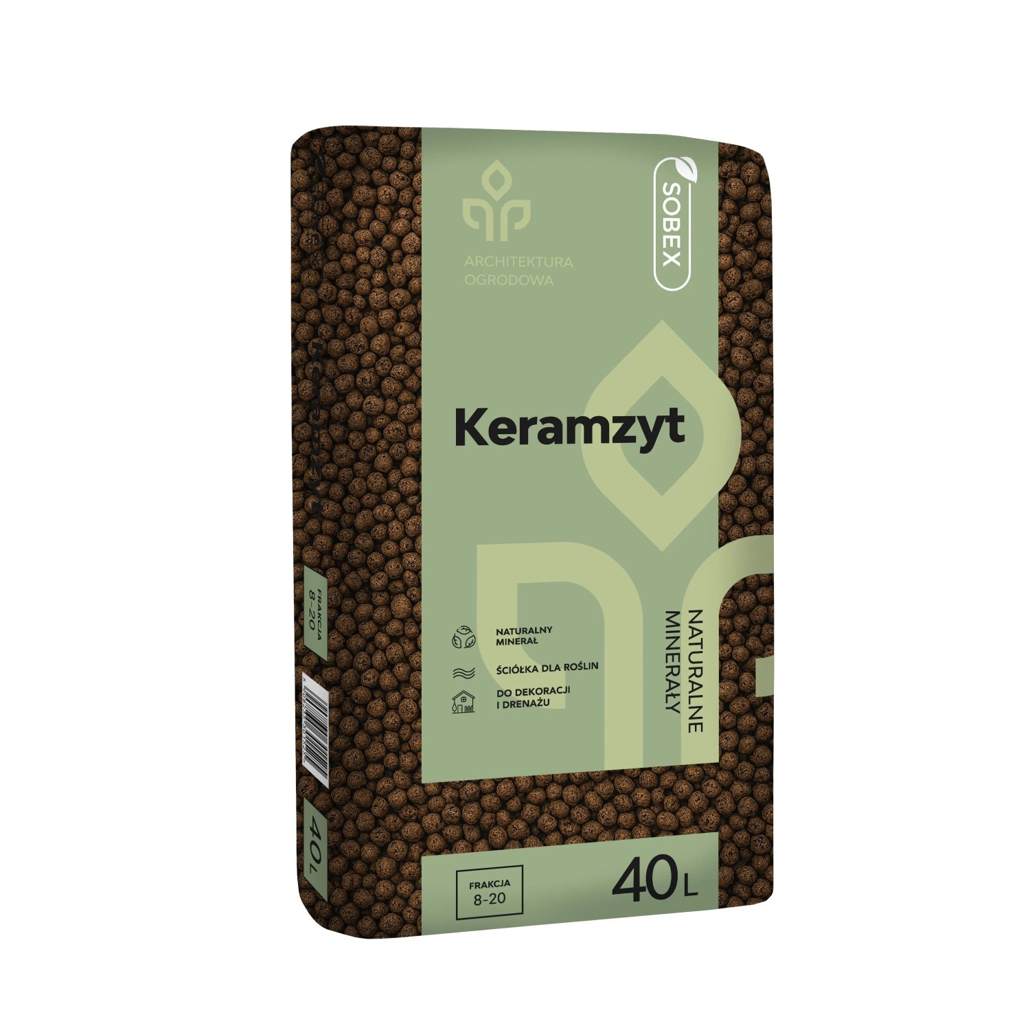 Keramzyt ogrodniczy frakcja 8-20 mm - 40 l