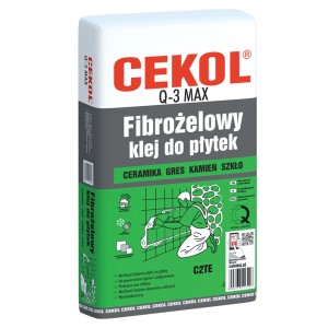 CEKOL Q-3 MAX Fibrożelowy klej do płytek do ceramiki, gresu, kamienia i szkła.