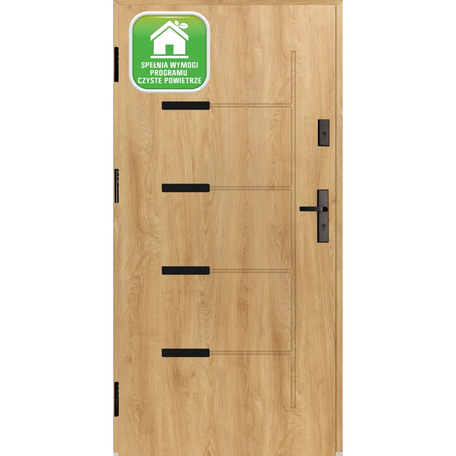 Splendoor Drzwi zewnętrzne Onyks Dąb naturalny 90L otwierane na zewn. 103x208