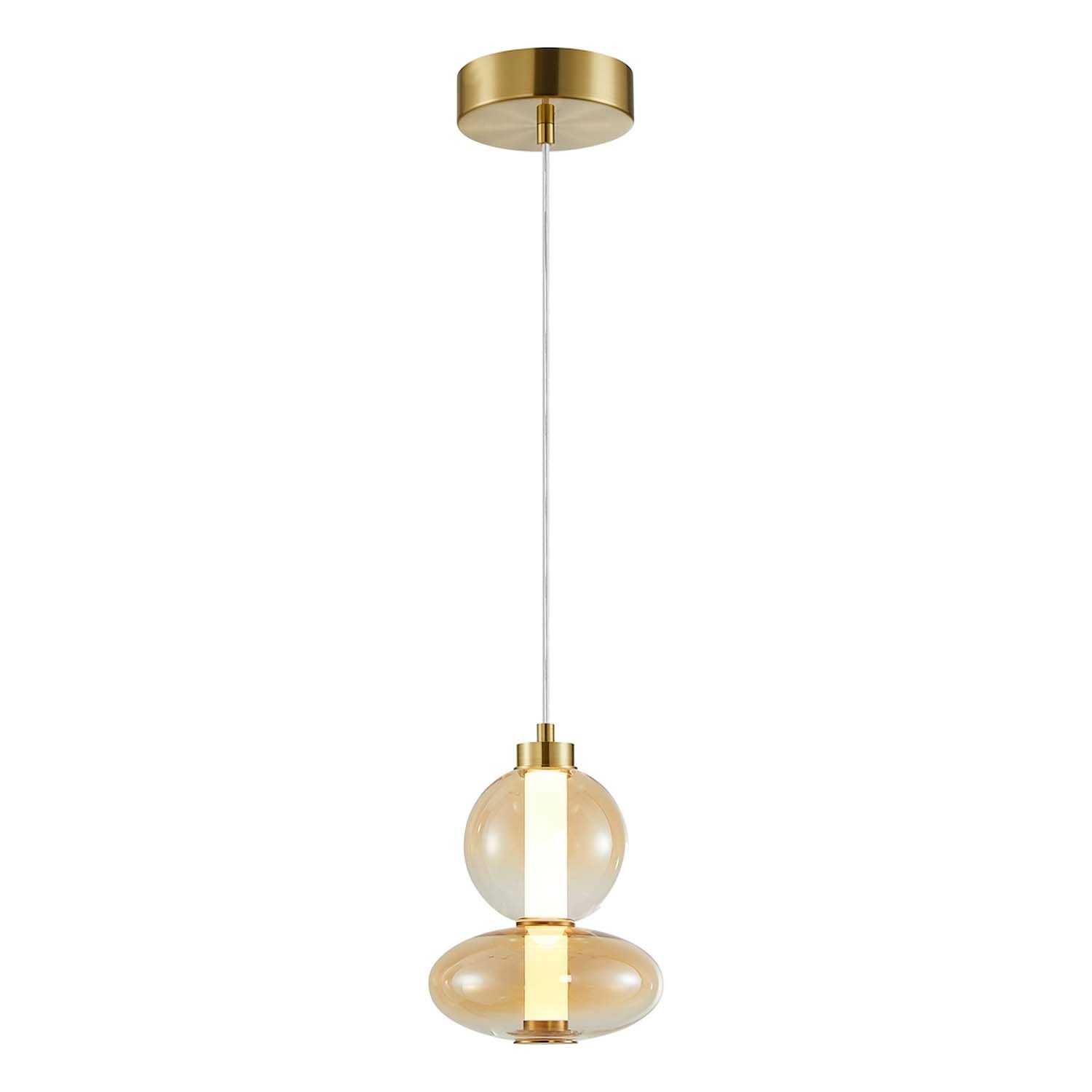 MiLAGRO Lampa wisząca LED Daphne 12W 3000K 1336lm bursztynowa