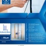 Drzwi foliowe LUX-TOOLS (2,1 m x 1,1 m) z zamkiem błyskawicznym do pyłoszczelnego uszczelniania drzwi.