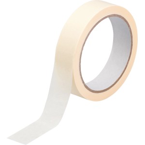 Rolka płaskiej taśmy maskującej krepowanej, 33 m x 24 mm, do malowania.