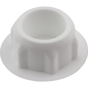 Biała śruba t.b.t. do mebli.