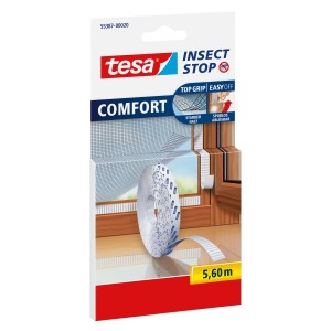 Tesa Insect Stop Comfort siatka na owady do okien, rolka 5,6 m.