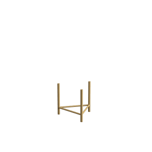 t.b.t. Stojak na kwiaty z jasnego drewna, minimalistyczny design.