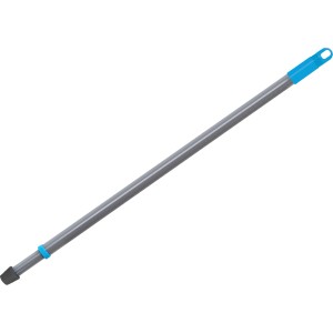 Szary drążek teleskopowy 130 cm do urządzeń czyszczących z niebieskim uchwytem.