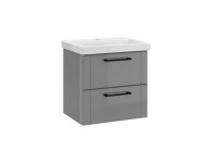 Mirano Zestaw Łazienkowy Diora Szafka Z Umywalką Szara 50 Cm